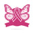 Breast Cancer Awareness Butterfly Monogram 16" x 18" / Pink - RealSteel Center