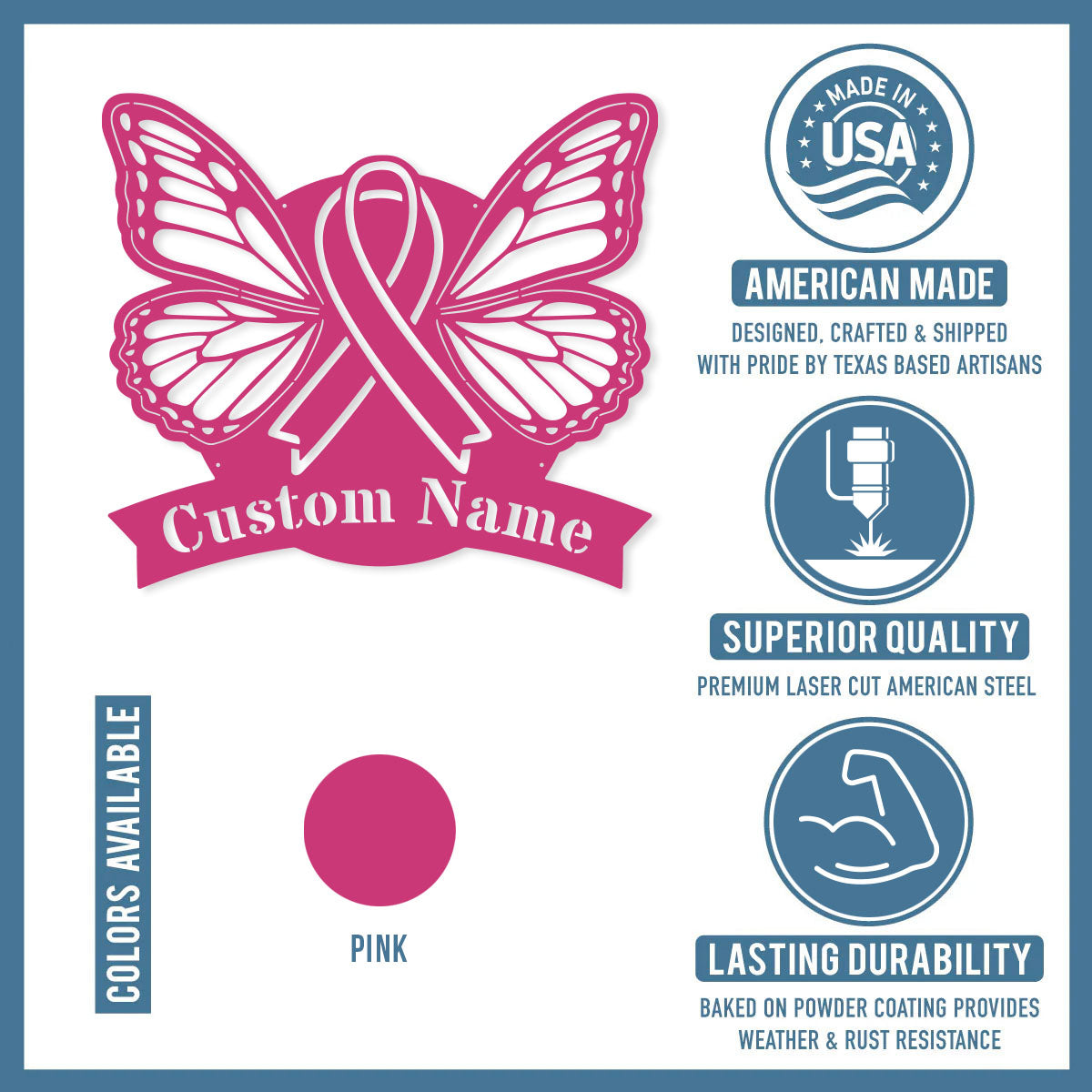 Breast Cancer Awareness Butterfly Monogram - RealSteel Center