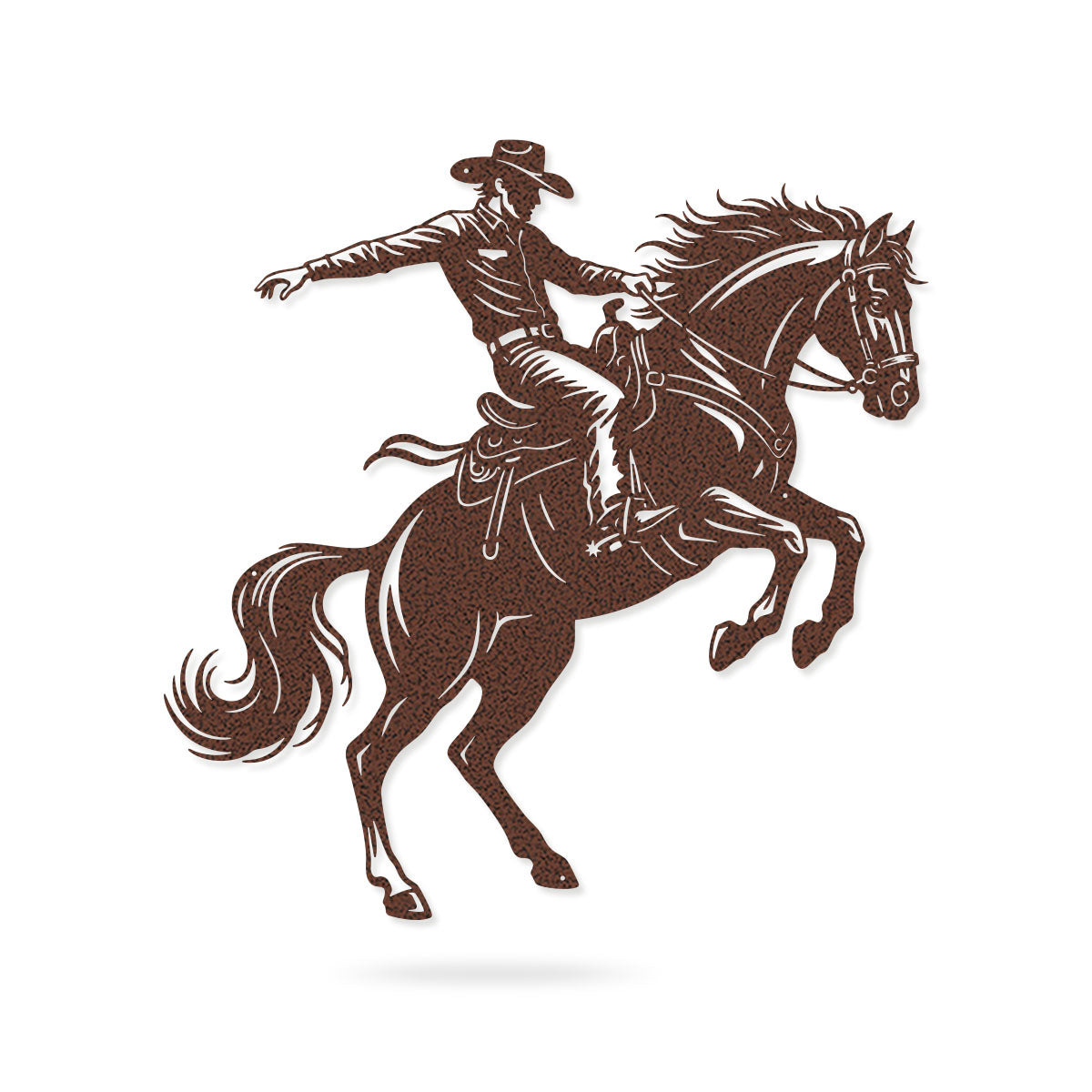 Bronco Horse Metal Wall Art – Western Rodeo Steel Decor 18” / Penny Vein - RealSteel Center