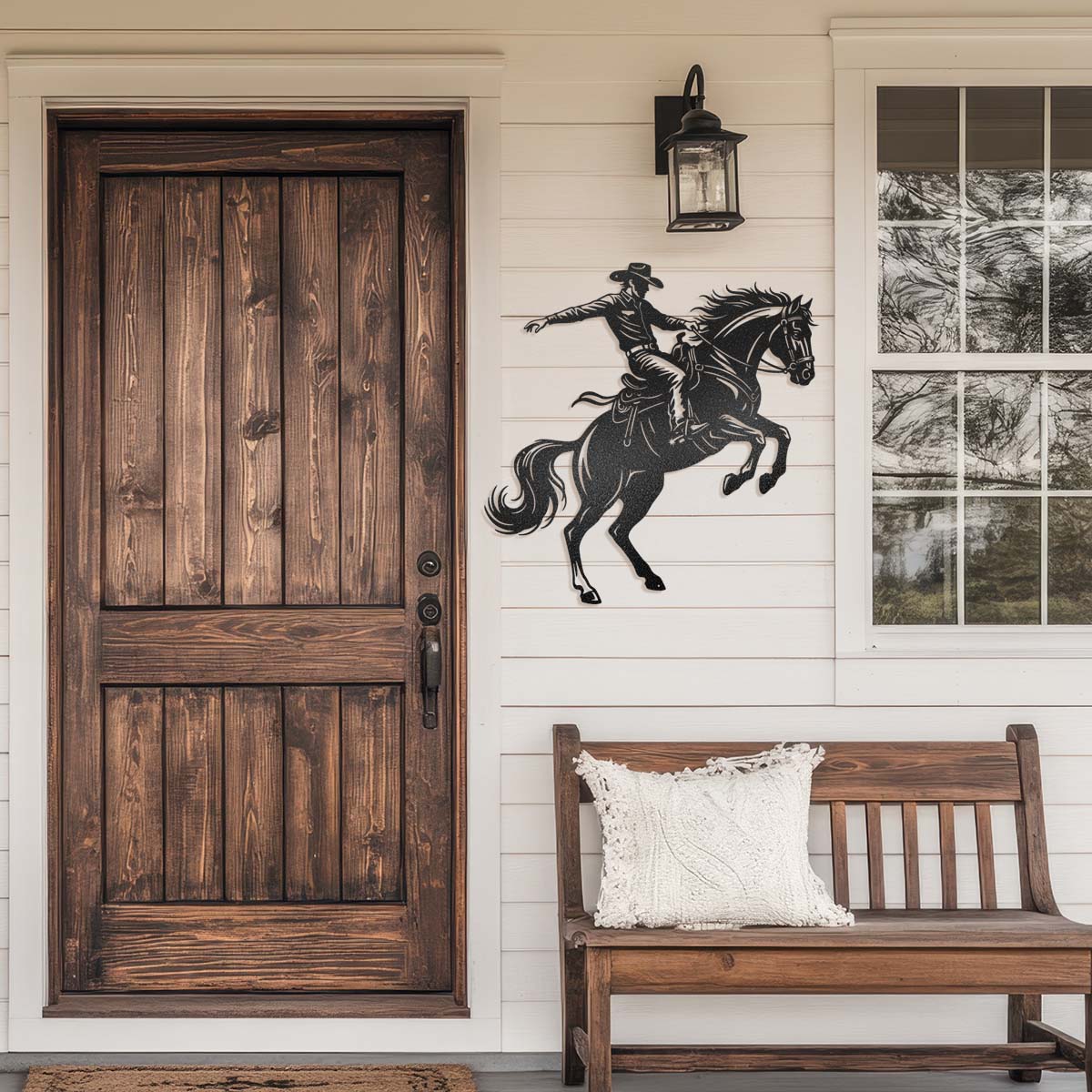 Bronco Horse Metal Wall Art – Western Rodeo Steel Decor - RealSteel Center