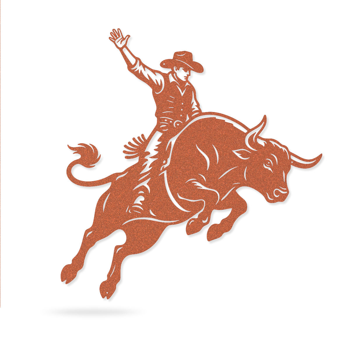 Bucking Bull Metal Wall Art – Rodeo & Western Steel Decor 17” x 18” / Rust - RealSteel Center