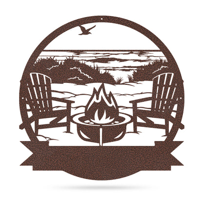 Personalized Campfire Monogram 18" / Penny Vein / Beach - RealSteel Center