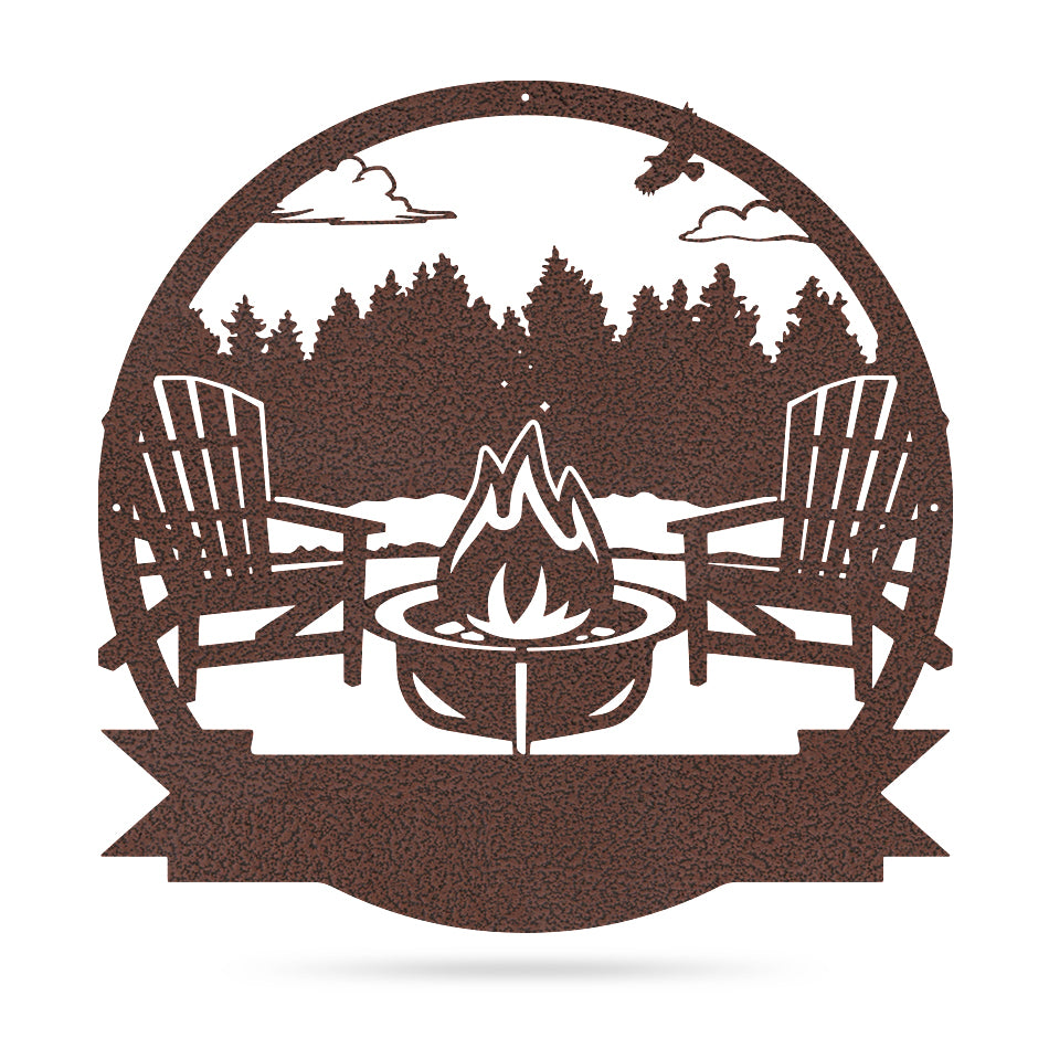 Personalized Campfire Monogram 18" / Penny Vein / Forest - RealSteel Center