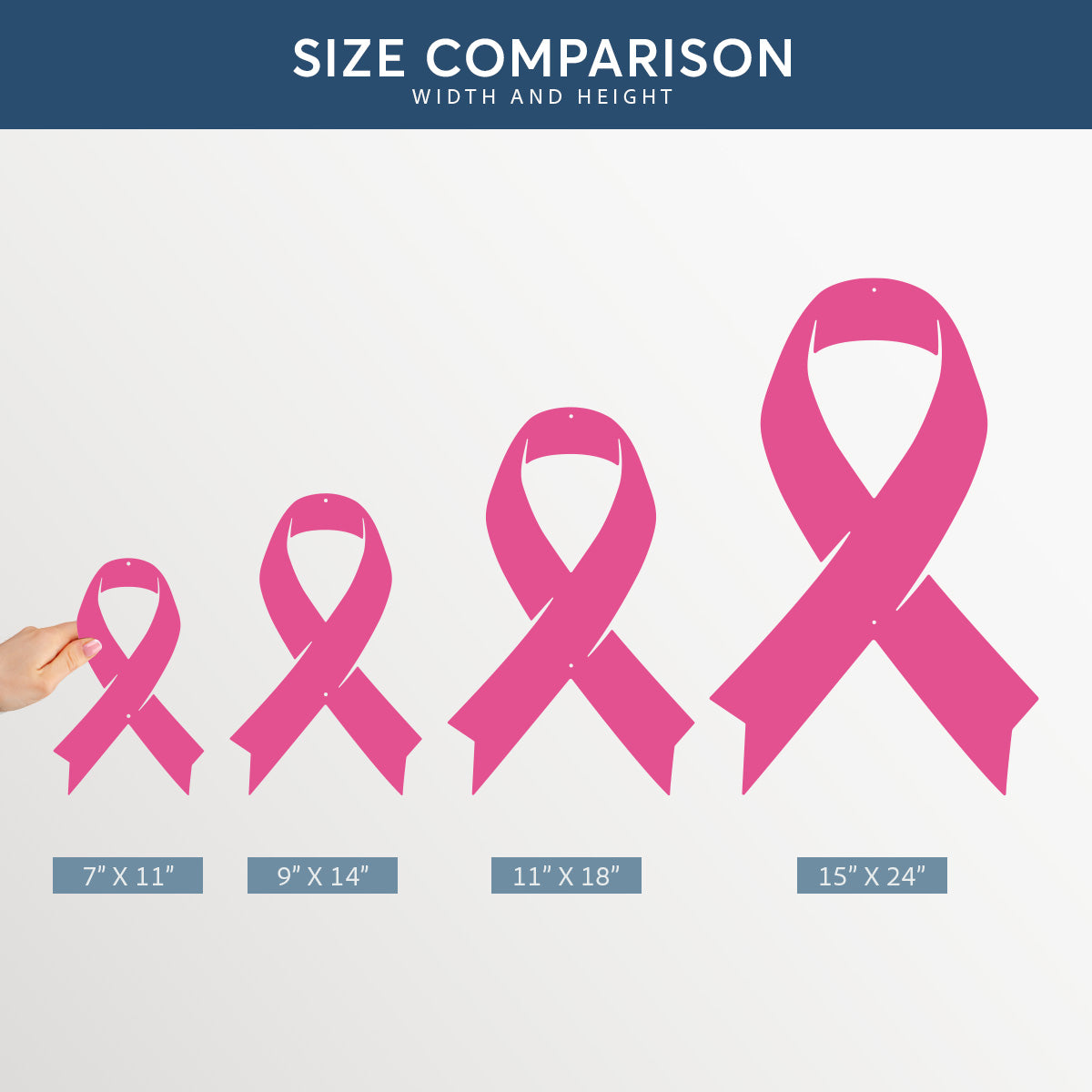 Cancer Awareness Ribbon – Metal Wall Art - RealSteel Center