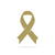 Cancer Awareness Ribbon – Metal Wall Art 7"X11" / Gold - RealSteel Center
