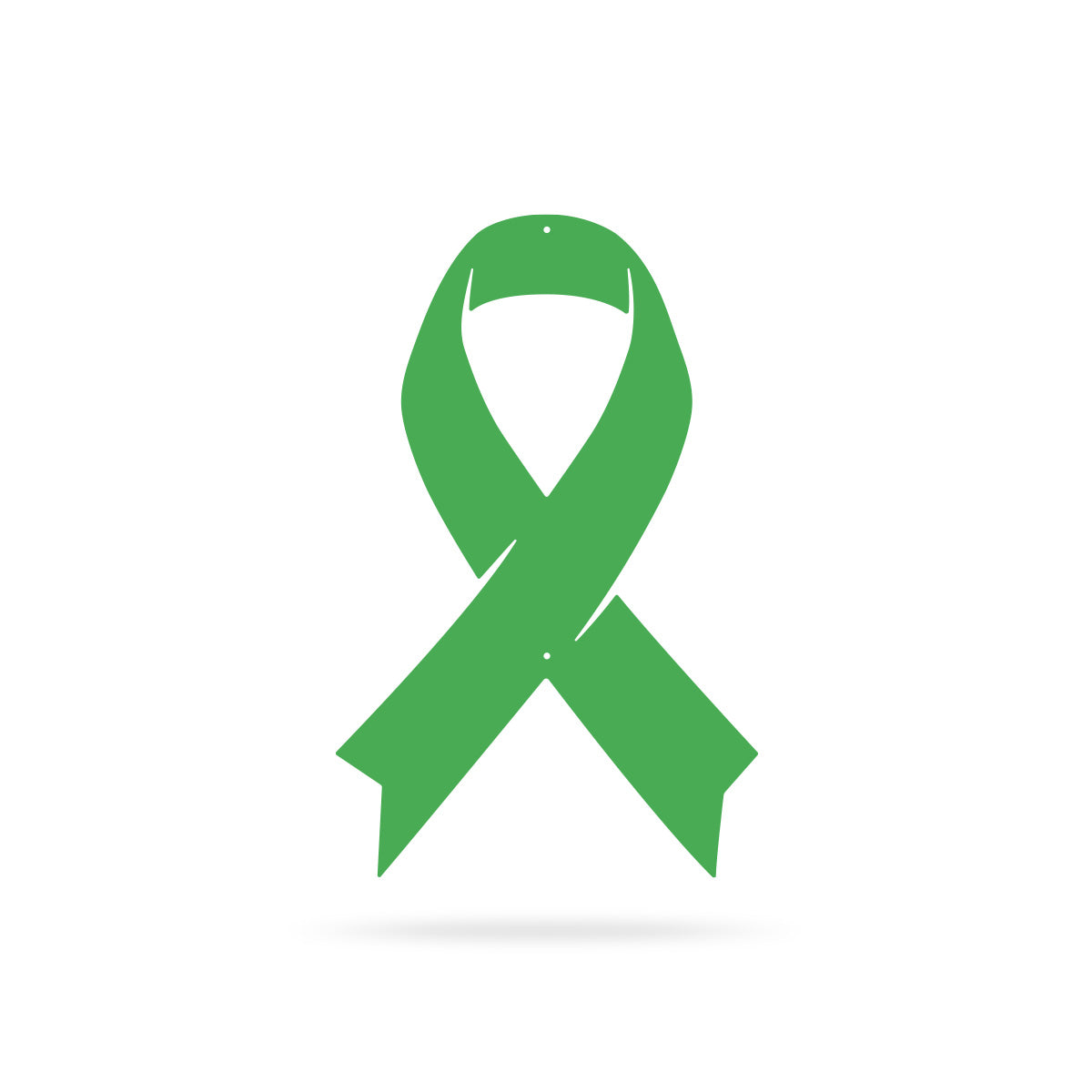 Cancer Awareness Ribbon – Metal Wall Art 7"X11" / Green - RealSteel Center