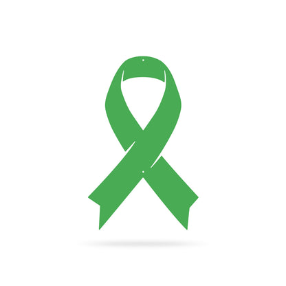 Cancer Awareness Ribbon – Metal Wall Art 7"X11" / Green - RealSteel Center
