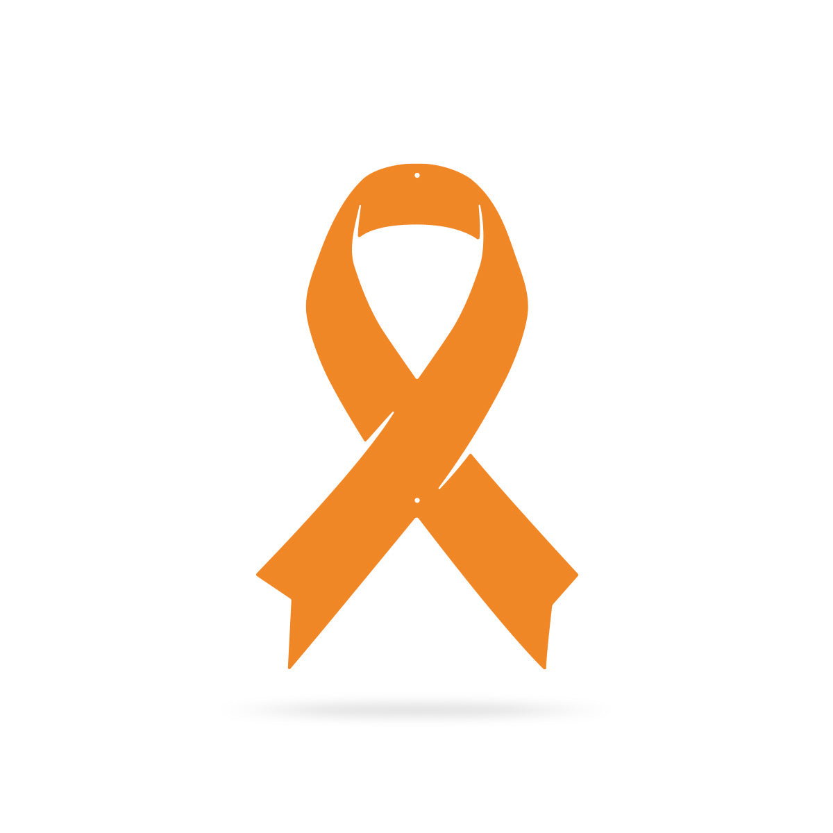 Cancer Awareness Ribbon – Metal Wall Art 7"X11" / Orange - RealSteel Center
