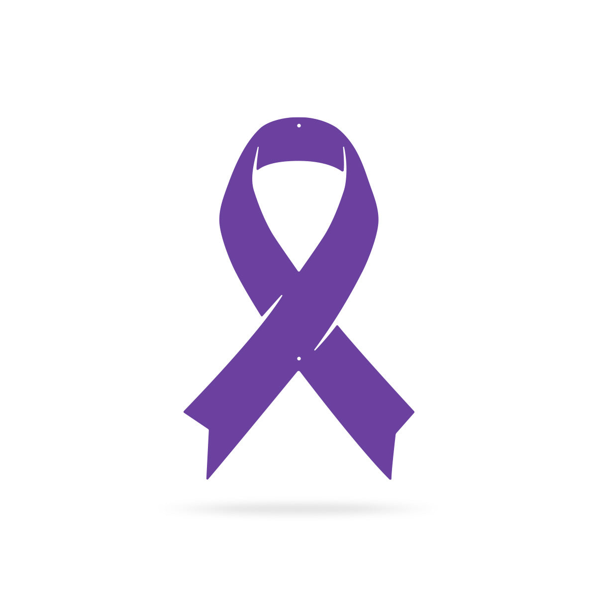 Cancer Awareness Ribbon – Metal Wall Art 7"X11" / Purple - RealSteel Center
