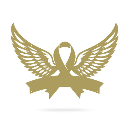 Cancer Memorial Monogram 10"X14" / Gold - RealSteel Center