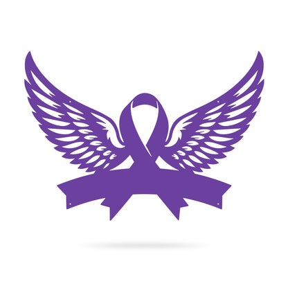 Cancer Memorial Monogram 10"X14" / Purple - RealSteel Center