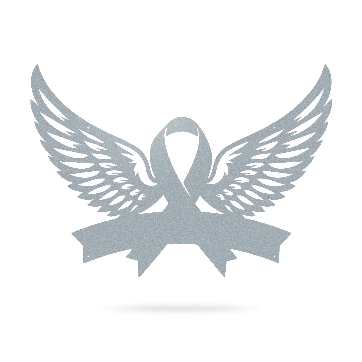 Cancer Memorial Monogram 10"X14" / Textured Silver - RealSteel Center