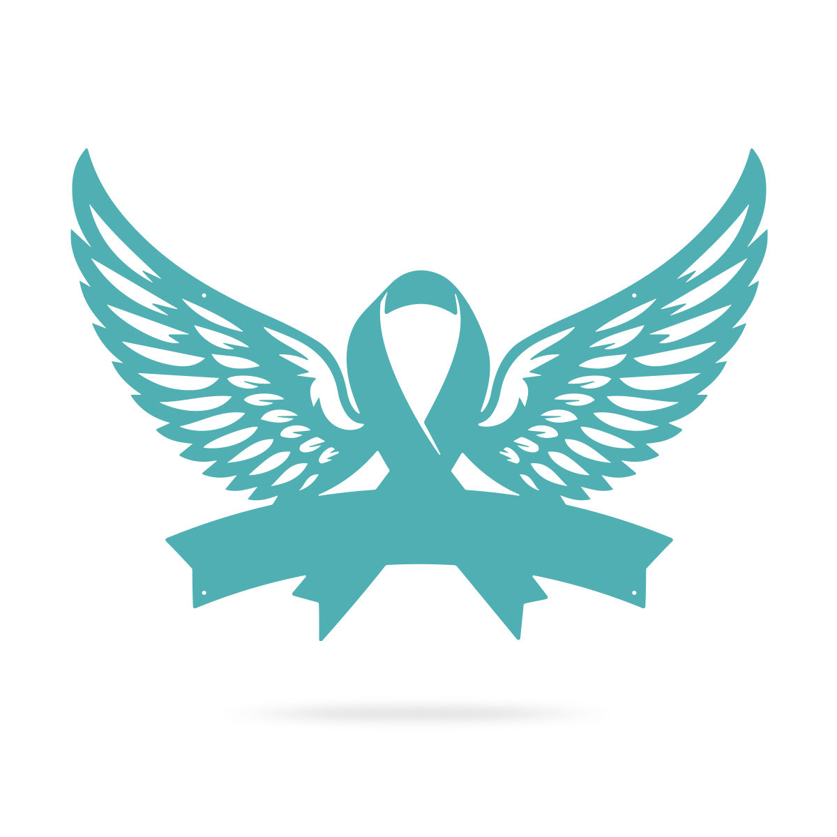 Cancer Memorial Monogram 10"X14" / Turquoise - RealSteel Center