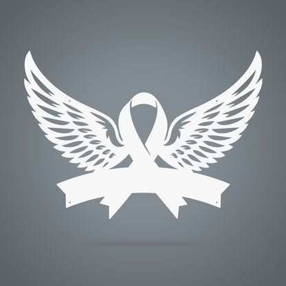 Cancer Memorial Monogram 10"X14" / White - RealSteel Center