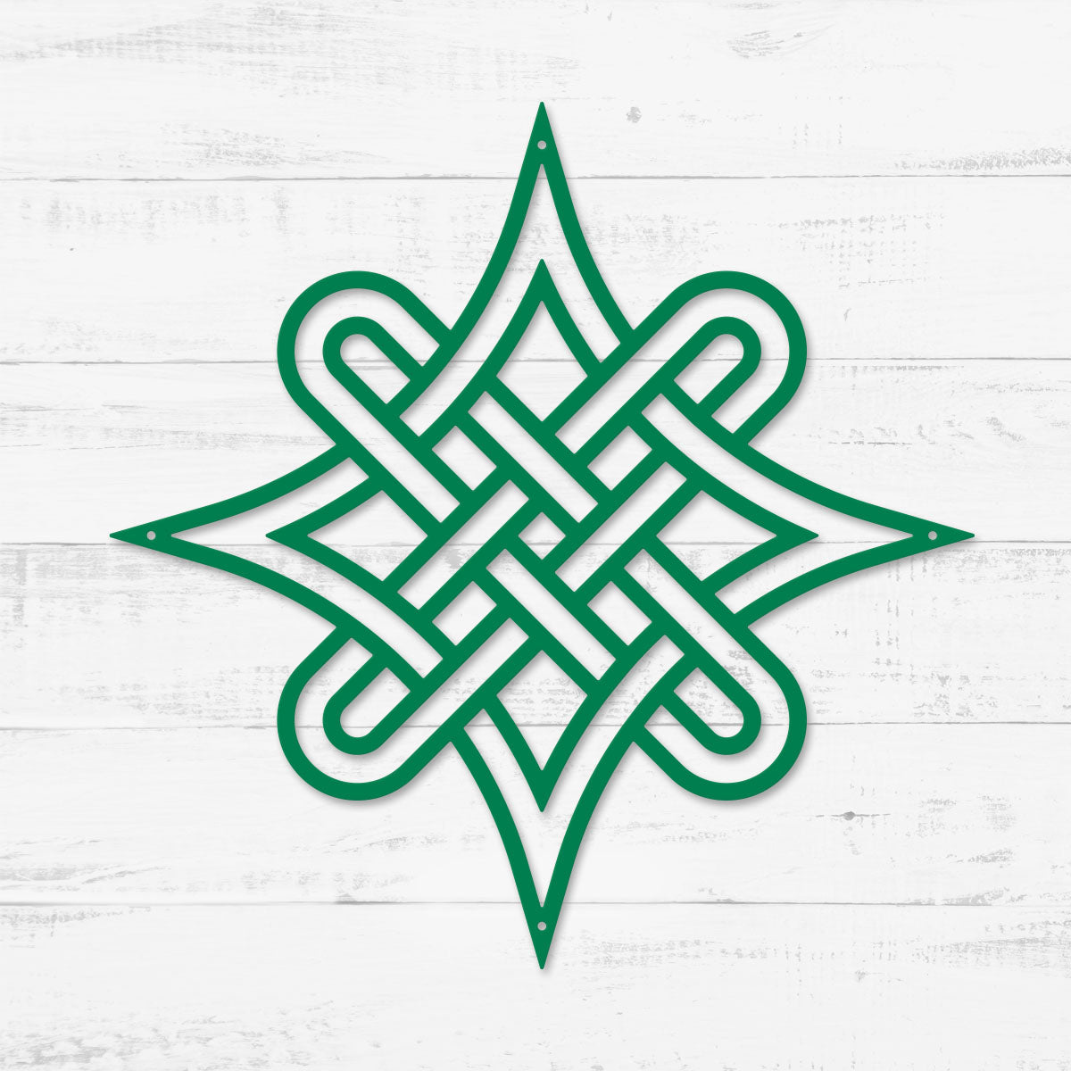 Celtic Knot Symbols Metal Wall Art – Timeless Celtic Symbols | Made in USA Timeless Celtic Knot / 12" / Green - RealSteel Center