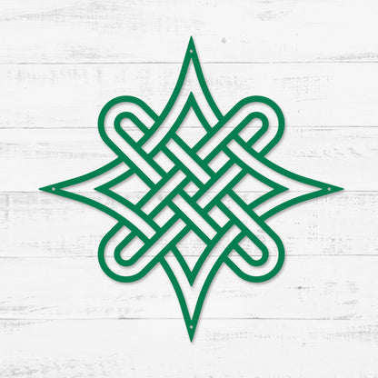 Celtic Knot Symbols Metal Wall Art – Timeless Celtic Symbols | Made in USA Timeless Celtic Knot / 12" / Green - RealSteel Center