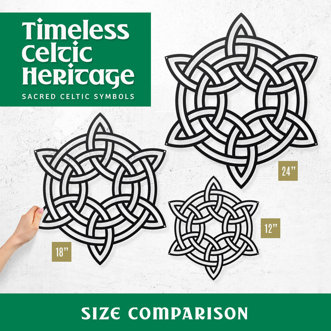 Celtic Knot Symbols Metal Wall Art – Timeless Celtic Symbols | Made in USA - RealSteel Center