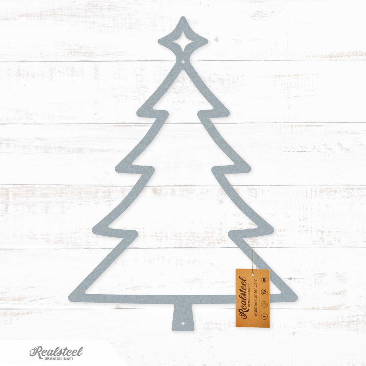 Choose Your Christmas Tree Design Type 1 / 12" / Textured Silver - RealSteel Center