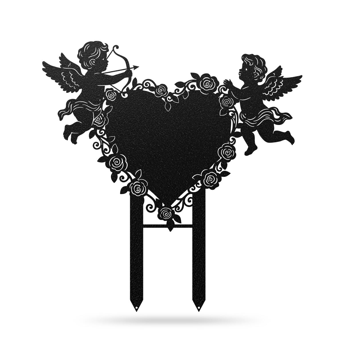 Cupids Heart Monogram Stake