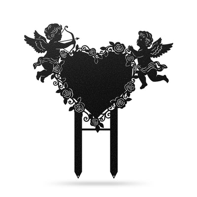 Cupids Heart Monogram Stake