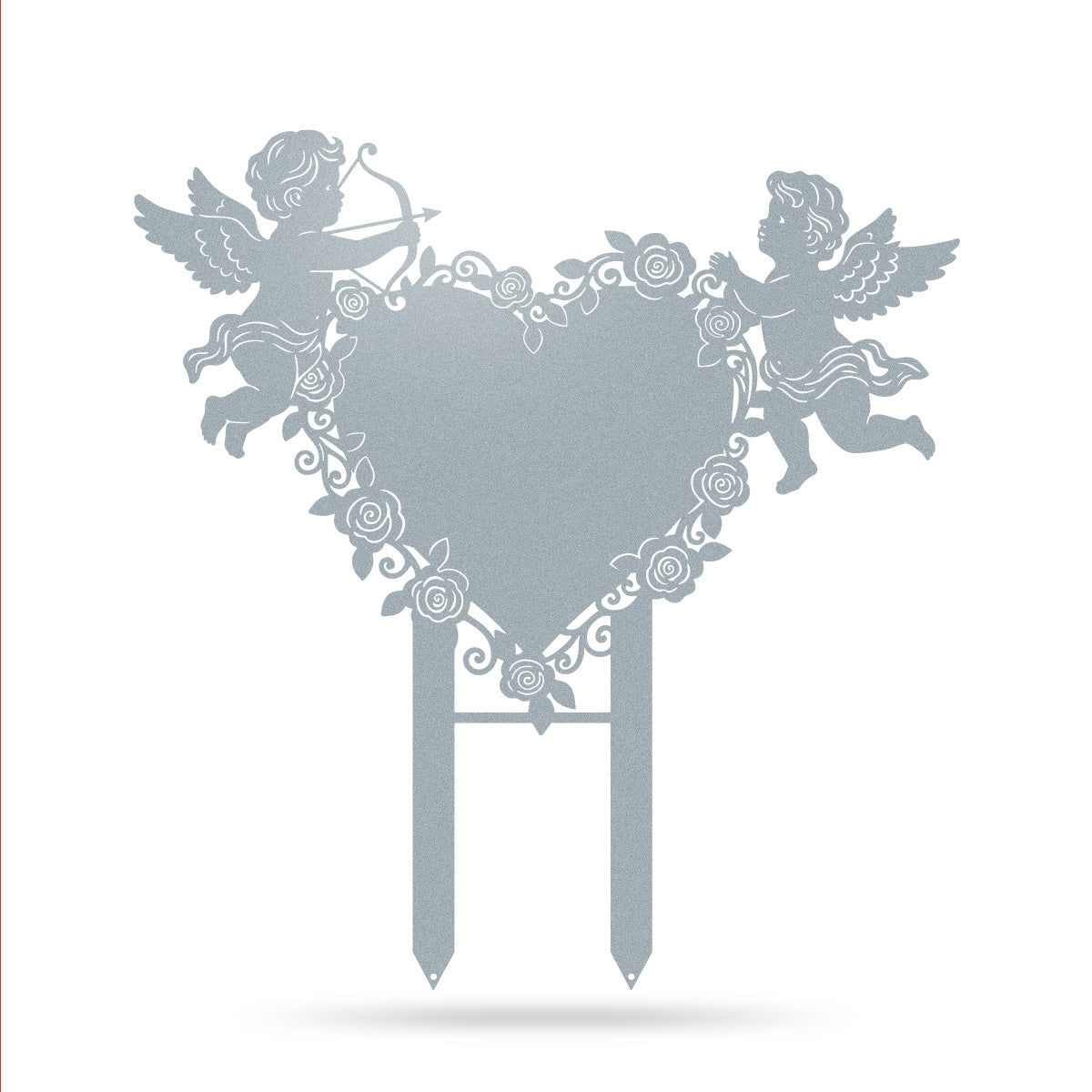 Cupids Heart Monogram Stake