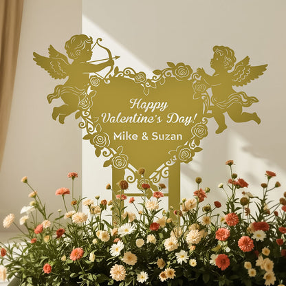 Cupids Heart Monogram Stake - RealSteel Center