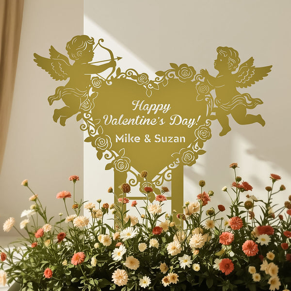 Cupids Heart Monogram Stake - RealSteel Center