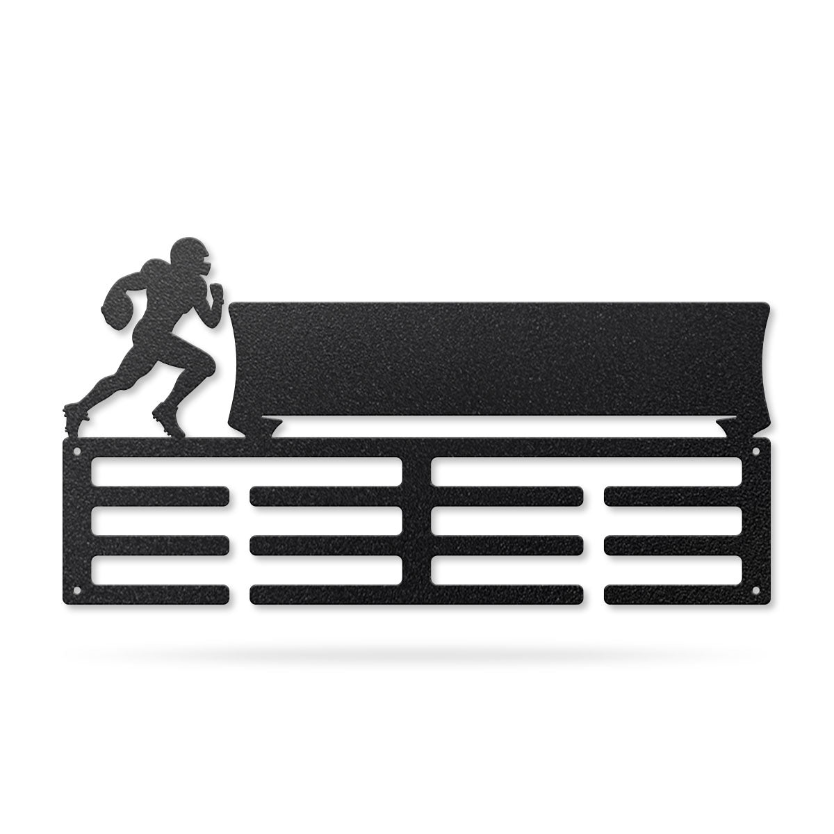 Customized Name Medal Hanger Football / Black - RealSteel Center