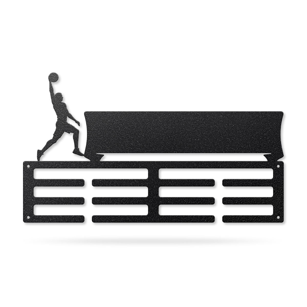 Customized Name Medal Hanger Basketball / Black - RealSteel Center
