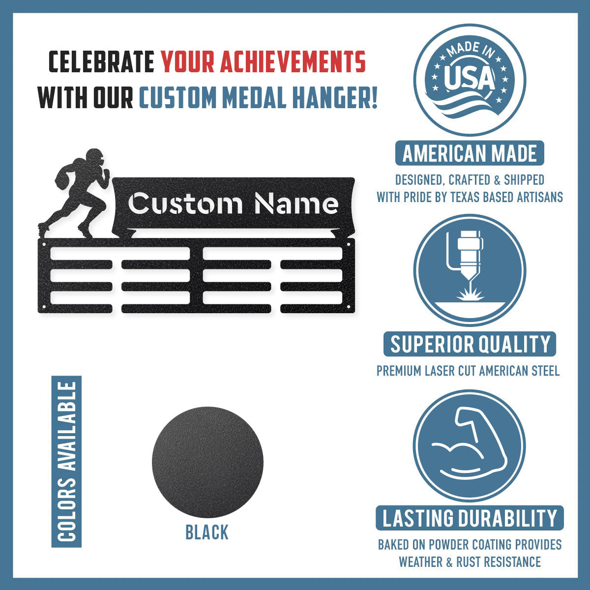Customized Name Medal Hanger - RealSteel Center