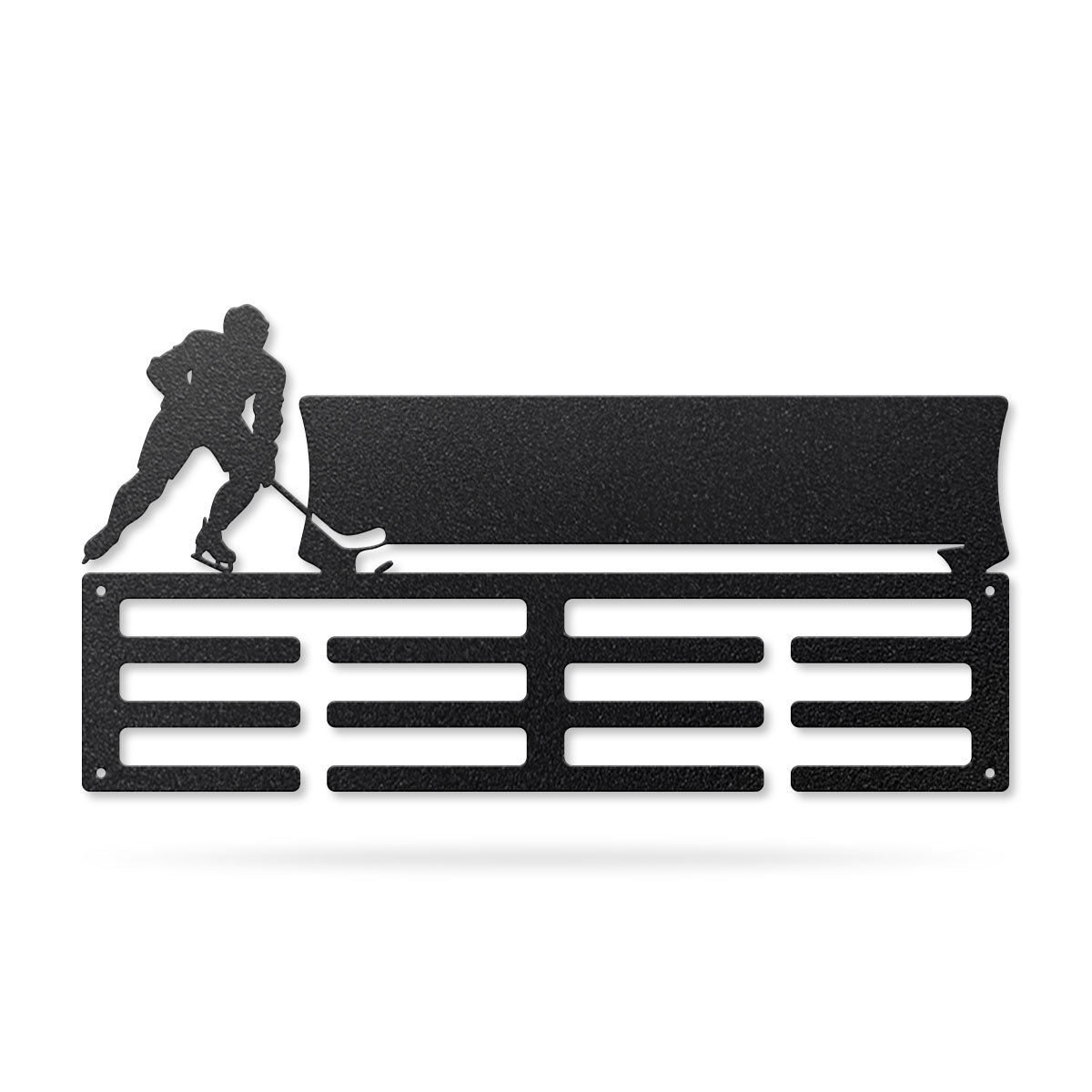 Customized Name Medal Hanger Hockey / Black - RealSteel Center