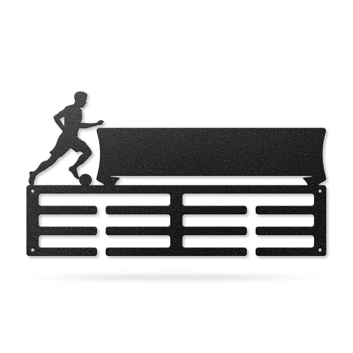 Customized Name Medal Hanger Soccer / Black - RealSteel Center