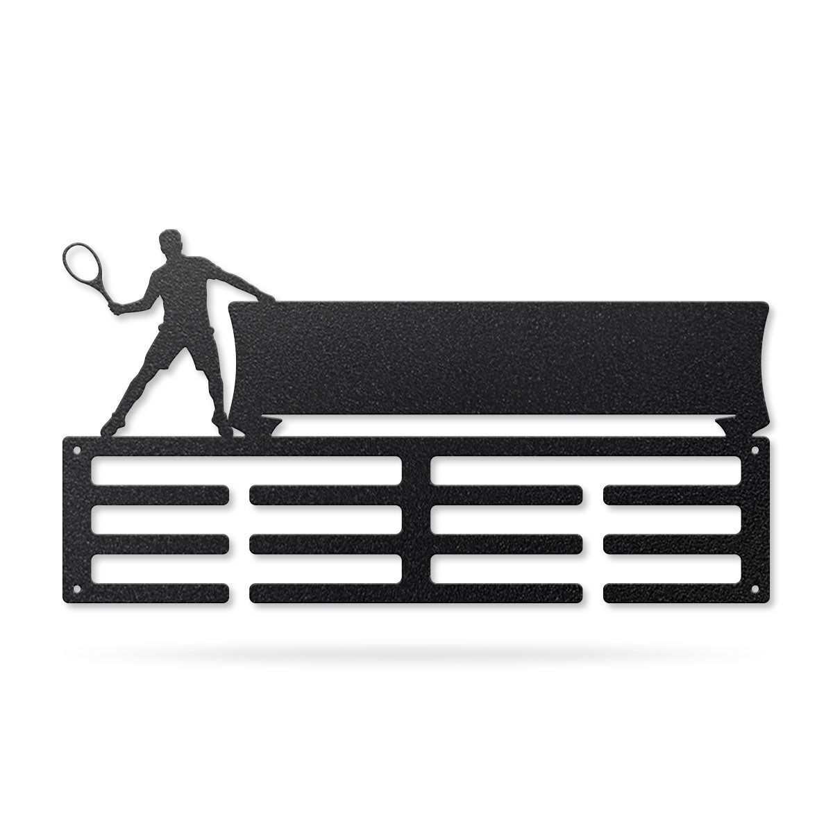 Customized Name Medal Hanger Tennis / Black - RealSteel Center