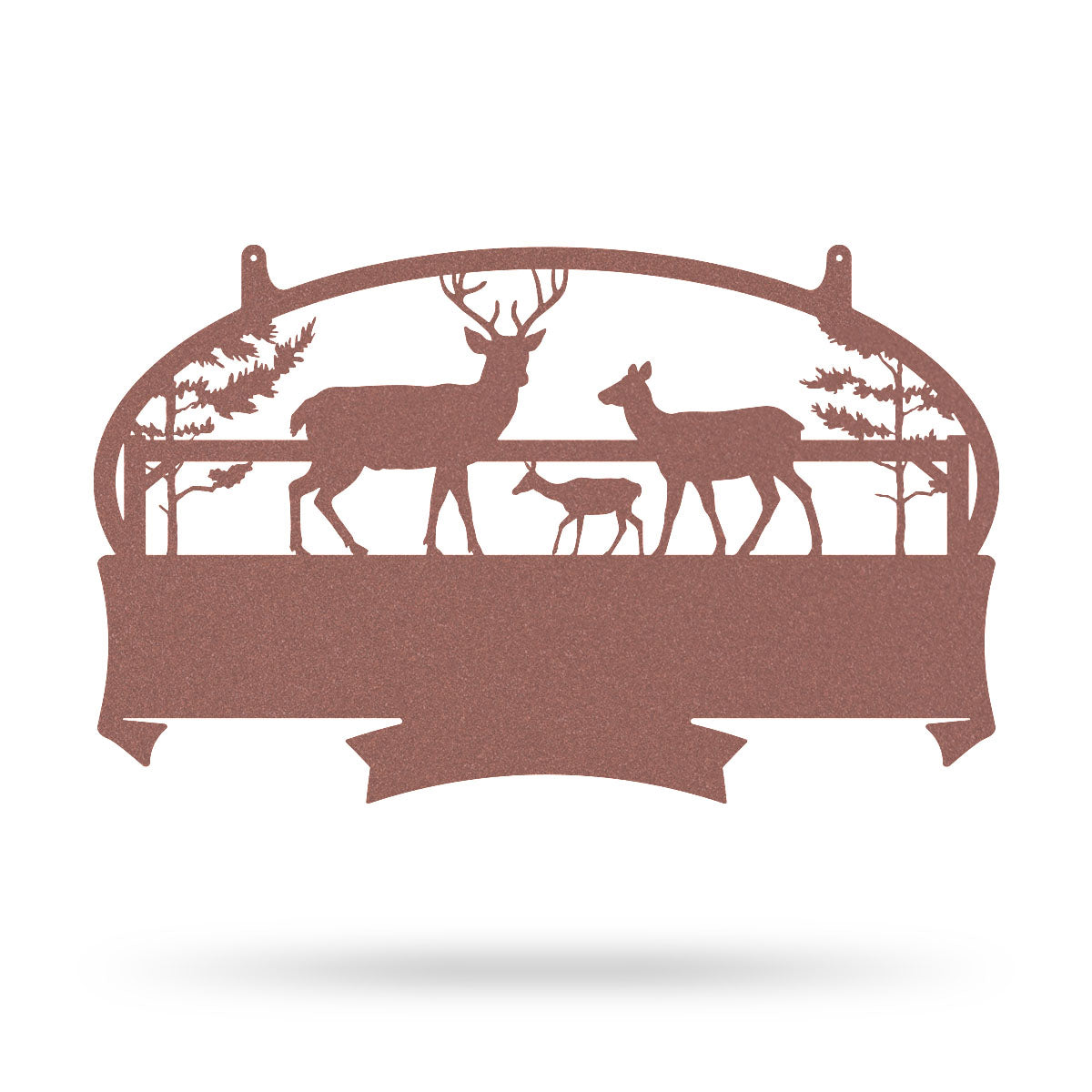Deer Family Farm Monogram 11"x18" / Rust - RealSteel Center