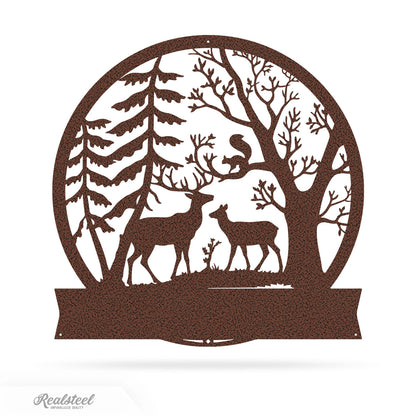 Forest Deer Monogram 18" / Penny Vein - RealSteel Center