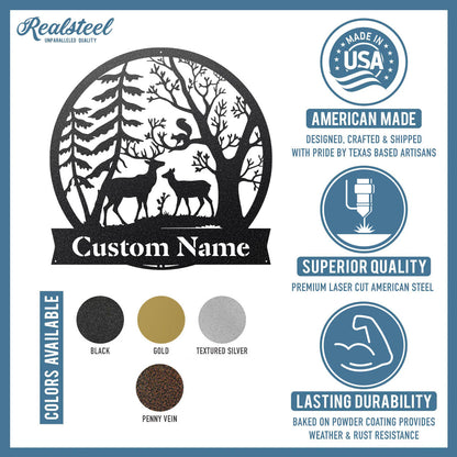 Forest Deer Monogram - RealSteel Center