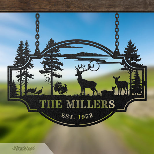 Deer Forest Horizontal Monogram - RealSteel Center