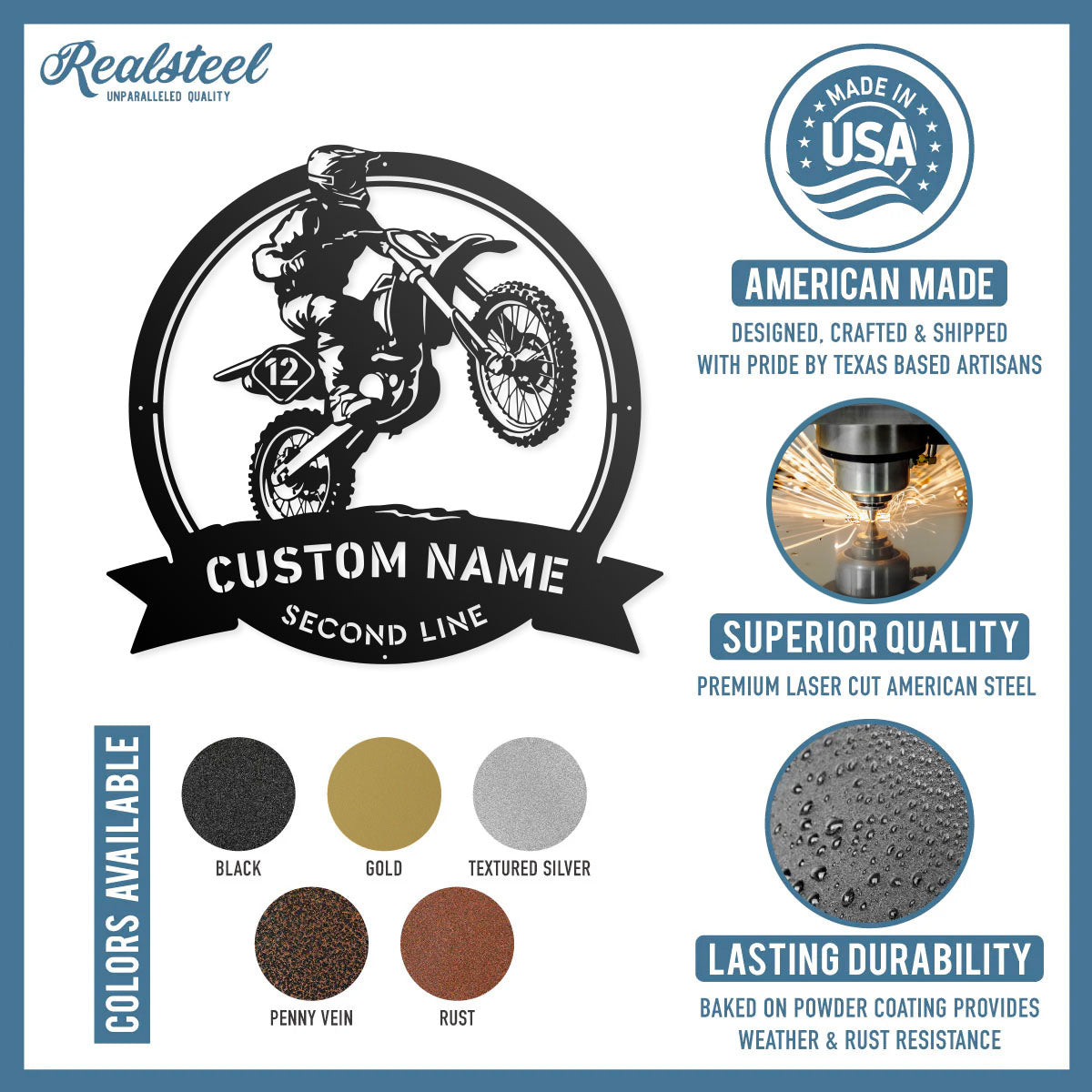 Dirt Bike Motocross Monogram - RealSteel Center