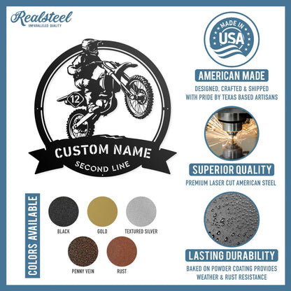 Dirt Bike Motocross Monogram - RealSteel Center