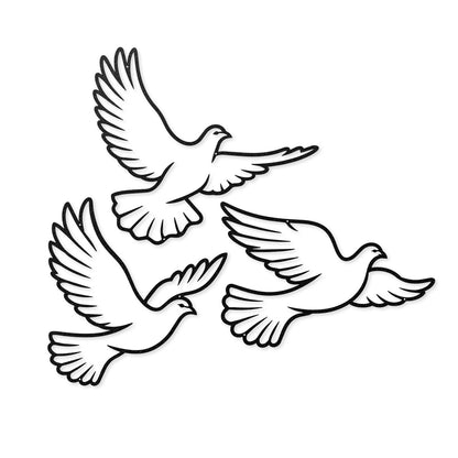 Flying Doves Metal Wall Art
