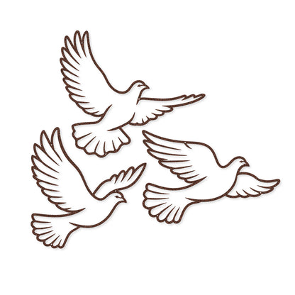 Flying Doves Metal Wall Art