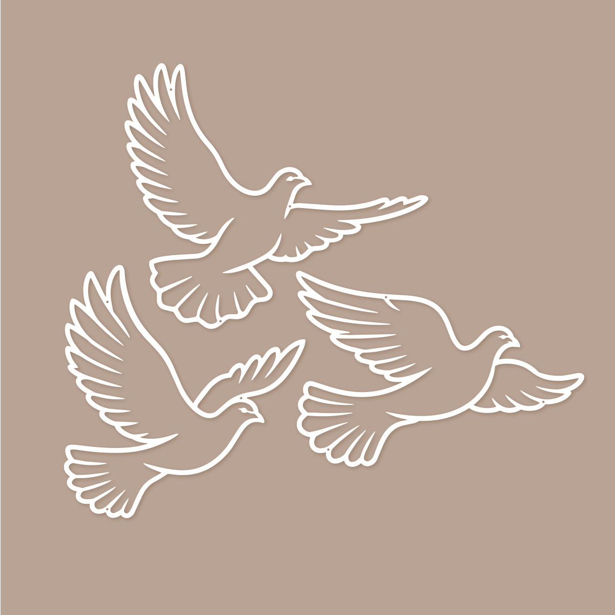 Flying Doves Metal Wall Art