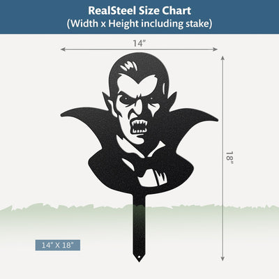 Halloween Monster 4-Pack Garden Stakes | Dracula, Frankenstein, Wolfman, & Mummy - RealSteel Center