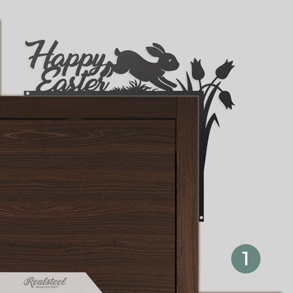 Easter Door Corner Decor Version 1 - 10"x12" / Black - RealSteel Center