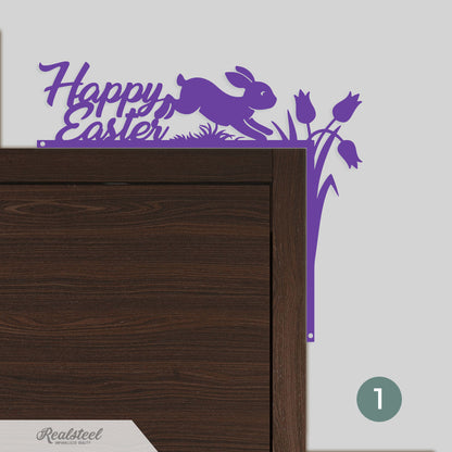 Easter Door Corner Decor Version 1 - 10"x12" / Purple - RealSteel Center