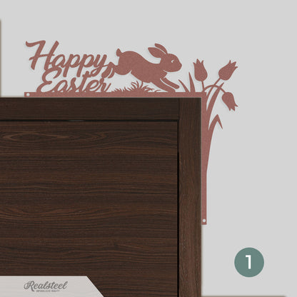 Easter Door Corner Decor Version 1 - 10"x12" / Rust - RealSteel Center