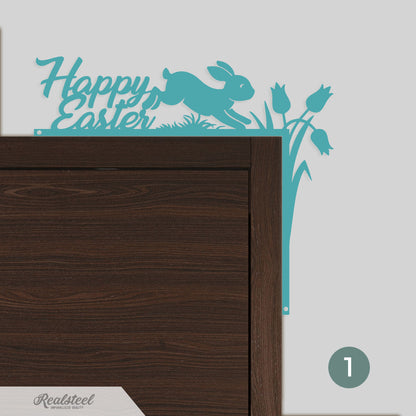 Easter Door Corner Decor Version 1 - 10"x12" / Turquoise - RealSteel Center