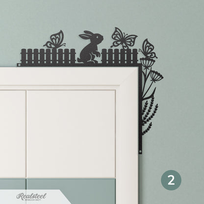 Easter Door Corner Decor Version 2 - 10"x12" / Black - RealSteel Center