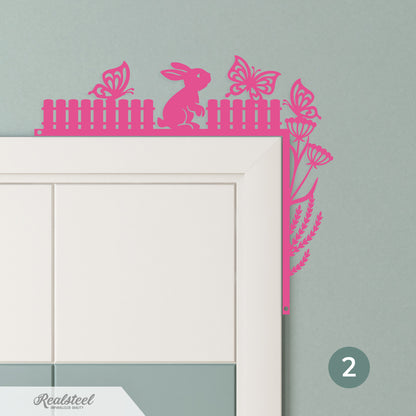 Easter Door Corner Decor Version 2 - 10"x12" / Pink - RealSteel Center