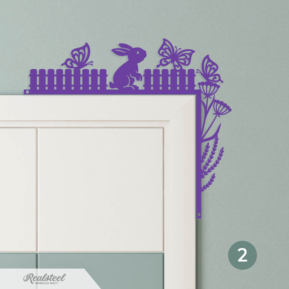 Easter Door Corner Decor Version 2 - 10"x12" / Purple - RealSteel Center